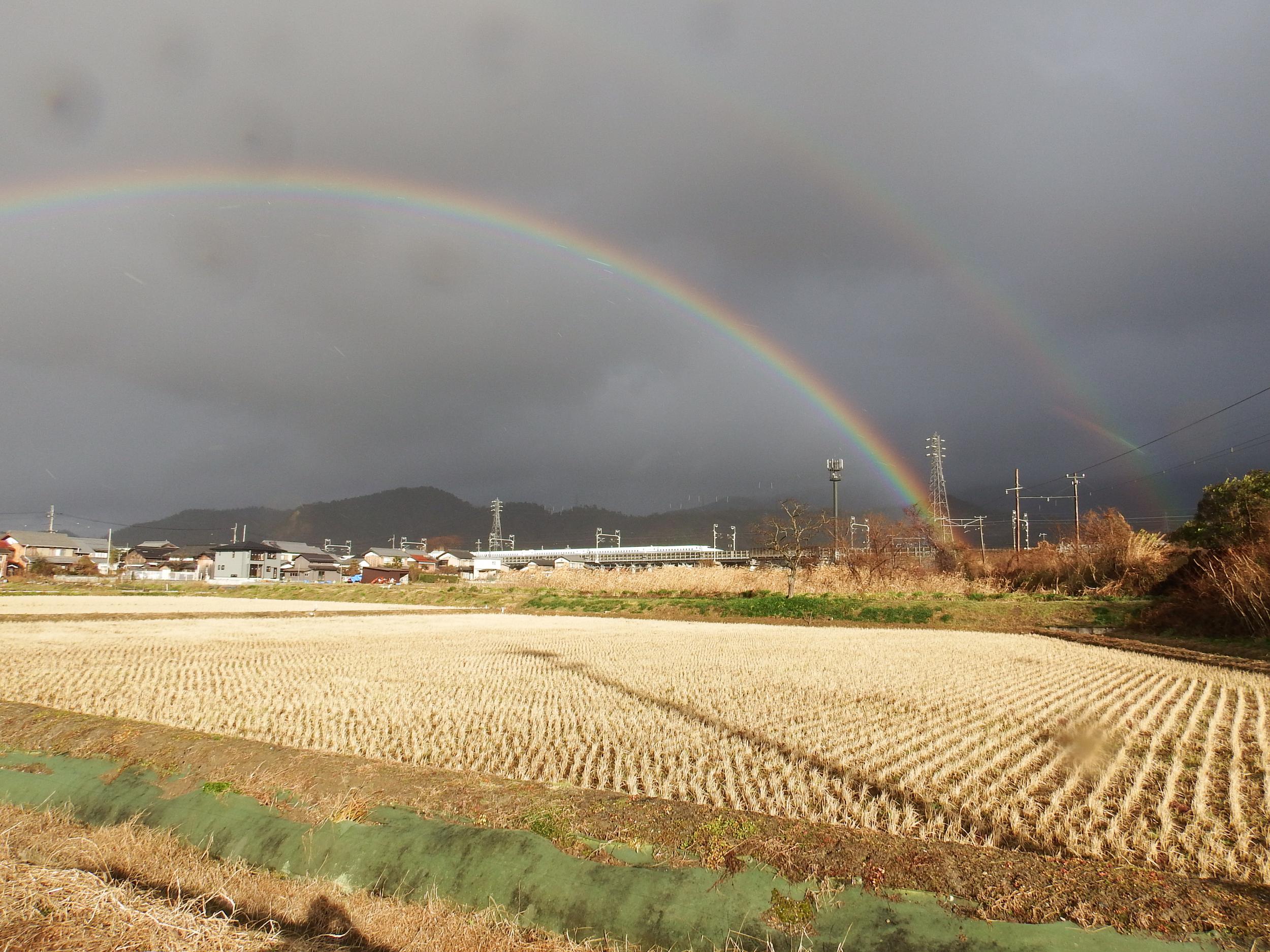 JR東海N700系と虹