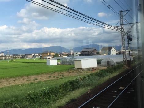 車窓からの金剛山