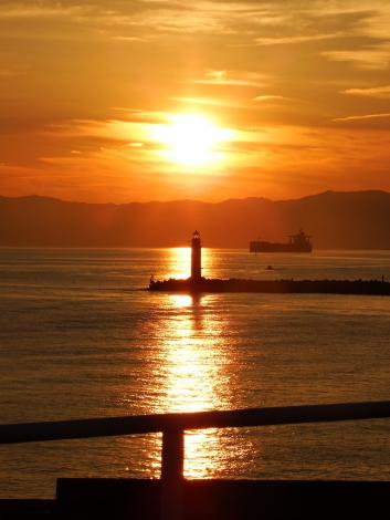 紀伊水道の夕日
