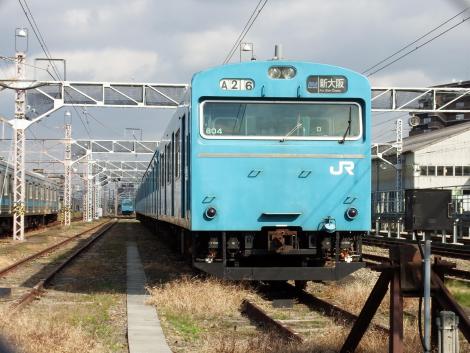 JR西阪和線103系HK603編成