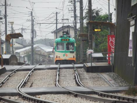 とさでん600形@日本一短い駅間