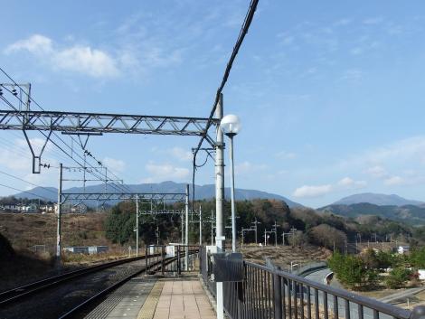 福神駅から金剛山と大和葛城山