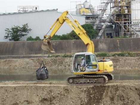 南海男里川橋梁復旧工事