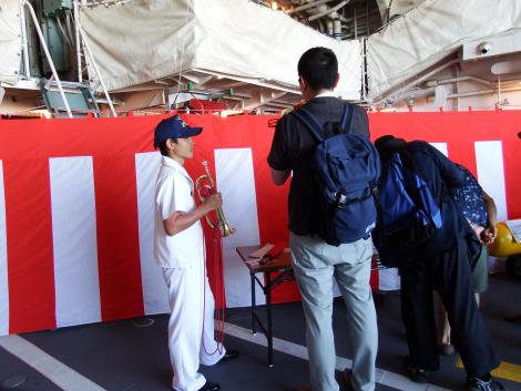 ラッパの吹き方指導