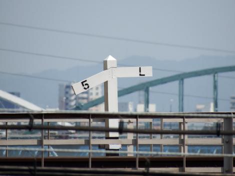 阪急淀川橋梁の勾配票