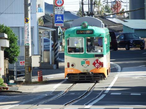 とさでん鴨部電停付近