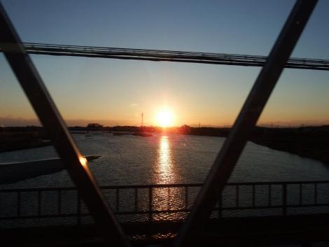 雲出川付近で初日の出