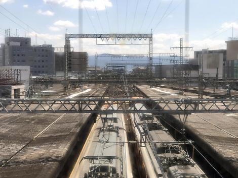 近鉄西大寺駅喫煙所からの眺め