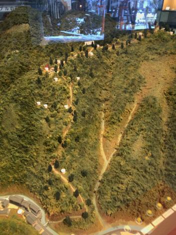 鞍馬山のジオラマ