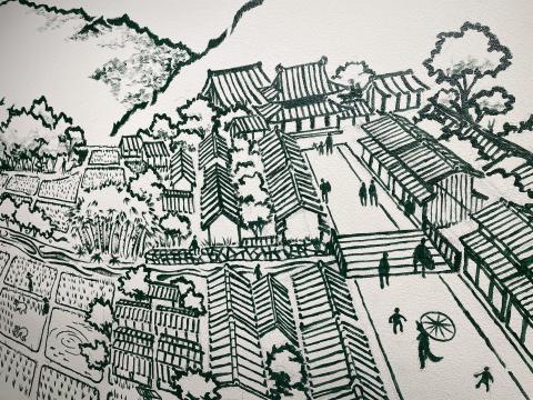 えきまちテラス長浜の壁画