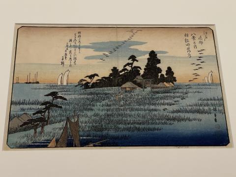歌川広重 江戸近郊八景之内羽根田落雁