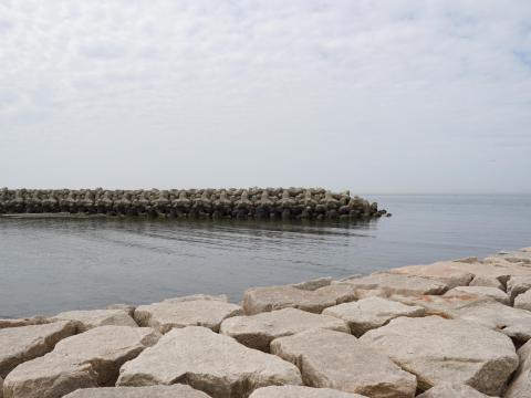 男里川左岸河口