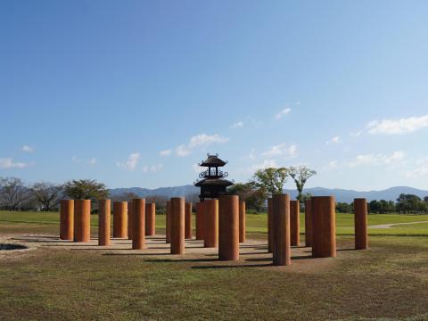 2200年前に建っていた大型建物跡