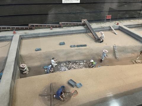 発掘現場のジオラマ