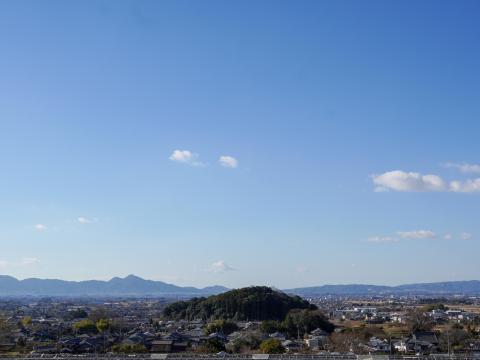 箸墓古墳、二上山