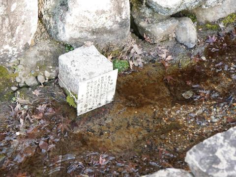 二月堂裏参道の脇溝