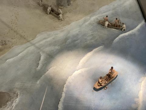 イイダコ漁のジオラマ