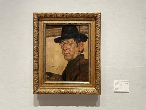 岸田劉生 黒き帽子の自画像