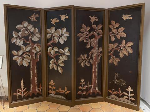 鉄地漆螺鈿装飾扉