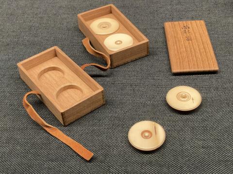 真中古野田手茶入 銘面影の蓋