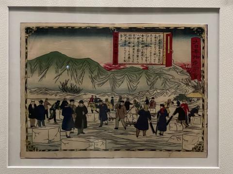 大日本物産図会 北海道函館氷輸出之図