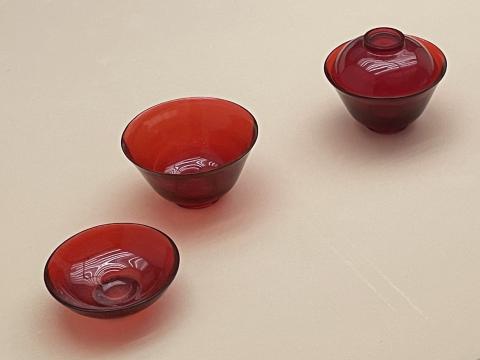 紅玻璃 碗