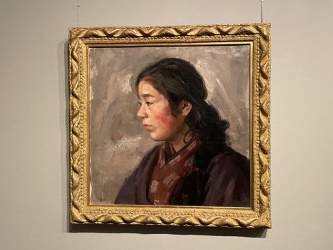 小磯良平「着物婦人像」
