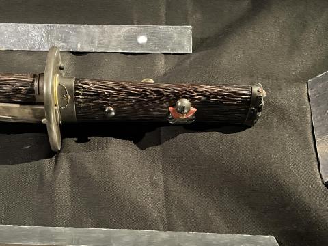 黒漆木目地脇差拵