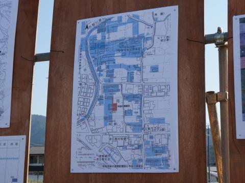 飛鳥宮跡の遺構配置図と今回の調査区