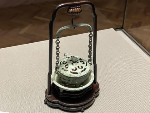 青銅 龍文提梁香炉