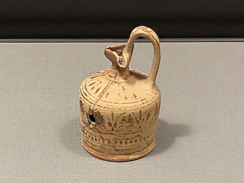 ㊴彩文陶器レキュトス型香油壺