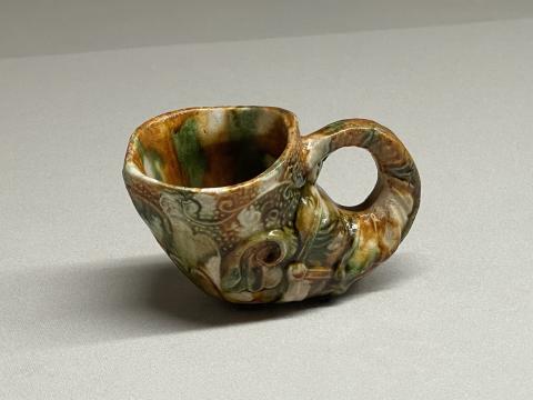 三彩象頭形リュトン