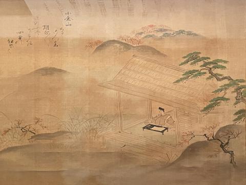 小倉山荘藤原定家詠歌之図
